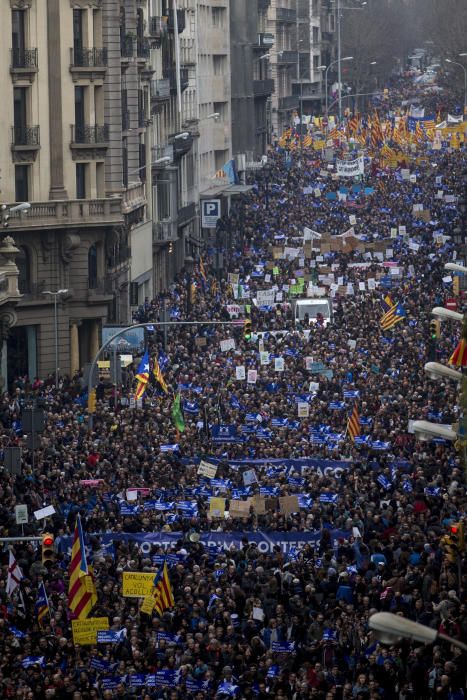 Manifestación para pedir la acogida de refugiados en Barcelona