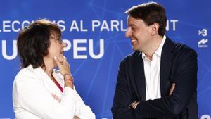 Diana Riba, de ERC, y el socialista Javi López