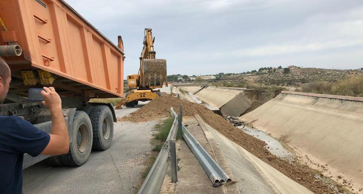 La Confederación del Segura inicia las obras para reparar los canales del trasvase Tajo-Segura