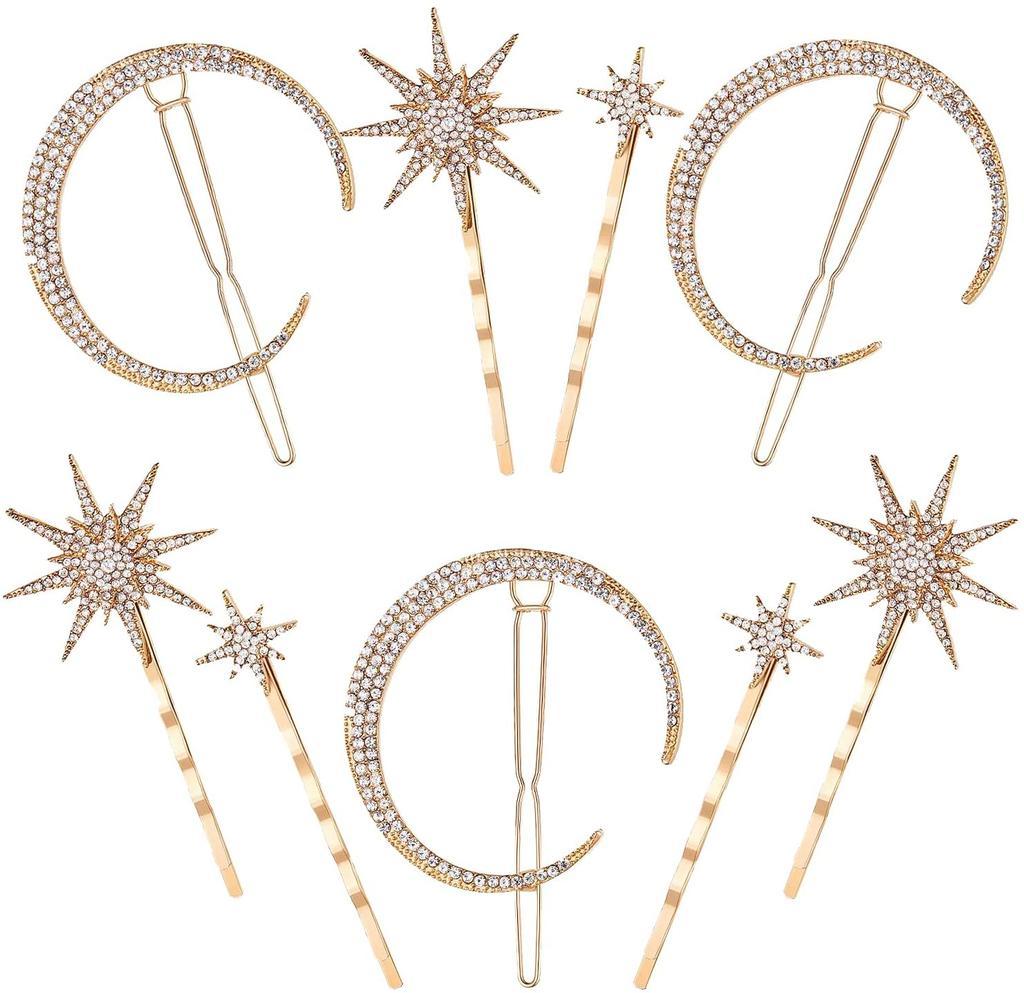 Set de horquillas de estrellas y luna