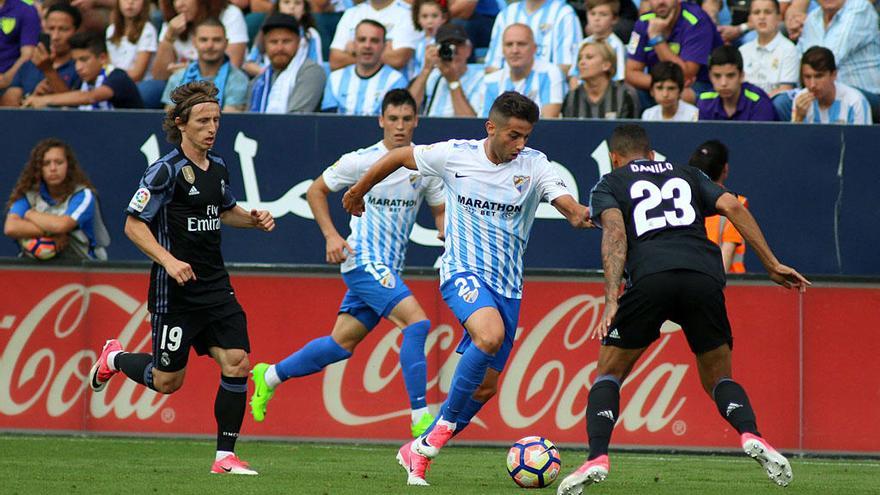 Jony, ante el Real Madrid.