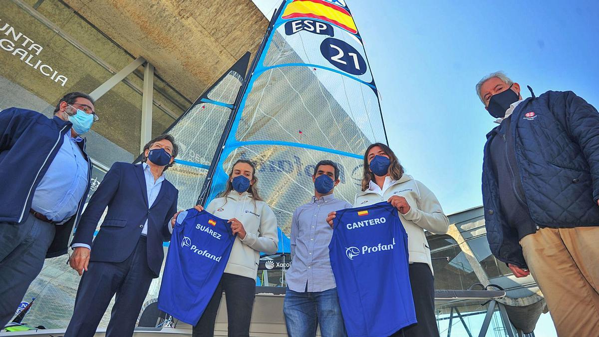 Presentación del proyecto olímpico en el Centro Galego de Vela, en Vilagarcía. |  // IÑAKI ABELLA