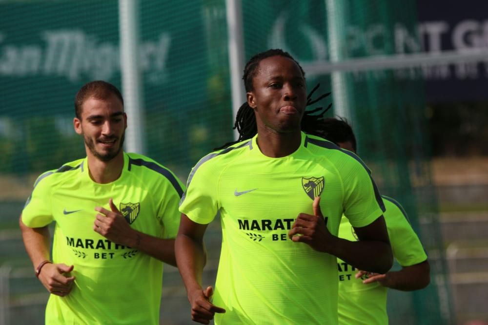 Primer entrenamiento del Málaga CF.