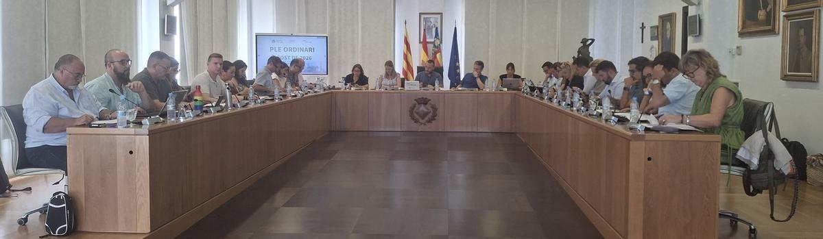 Imagen del pleno ordinario de agosto celebrado este lunes por la corporación municipal de Vila-real.