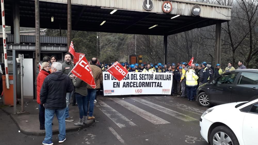 Protesta de los empleados de las auxiliares de Arc