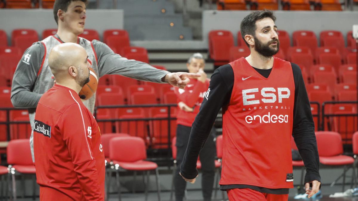 Ricky Rubio se reencuentra con la selección en Zaragoza.