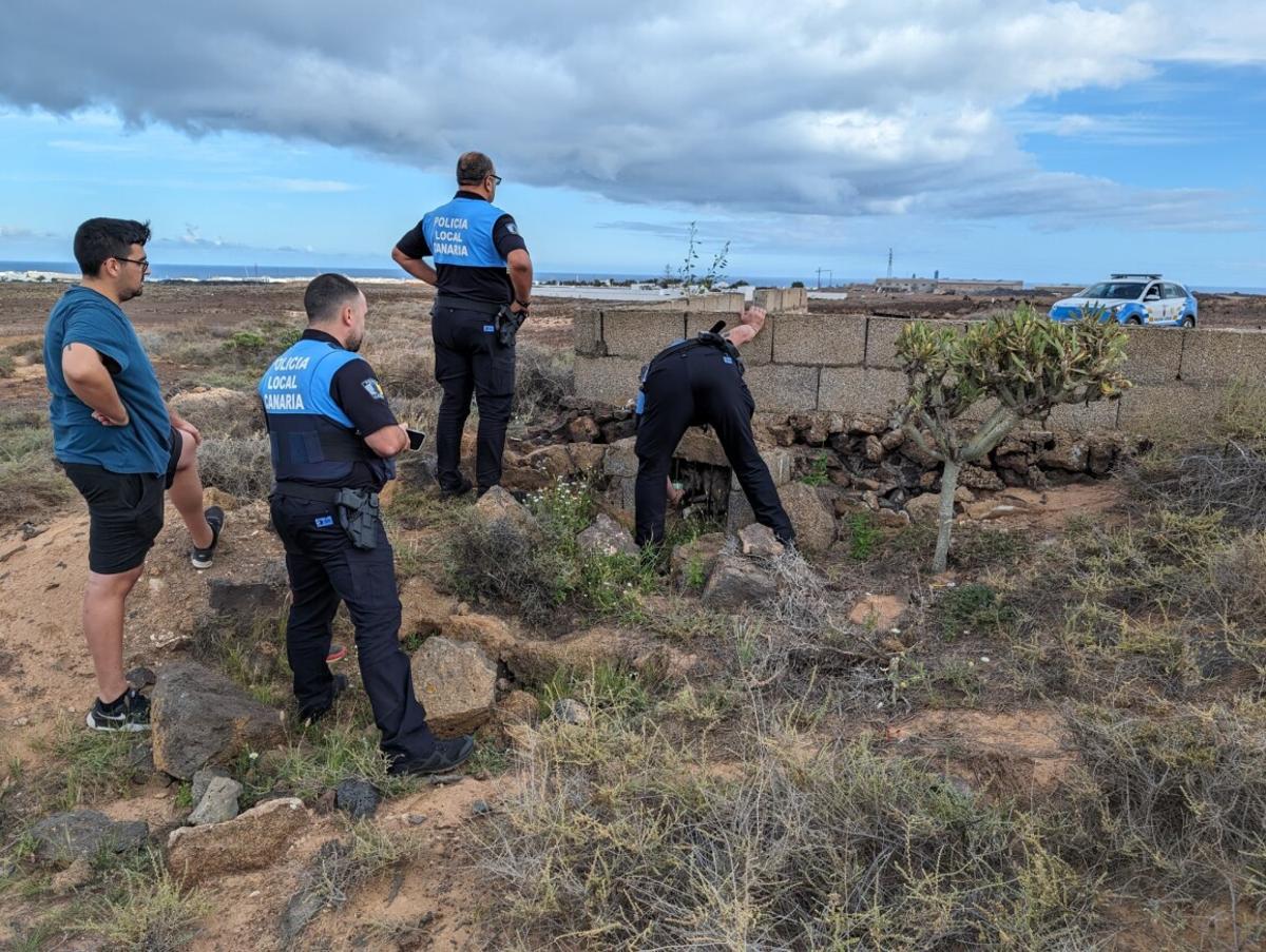 El heróico rescate de un perro en Lanzarote