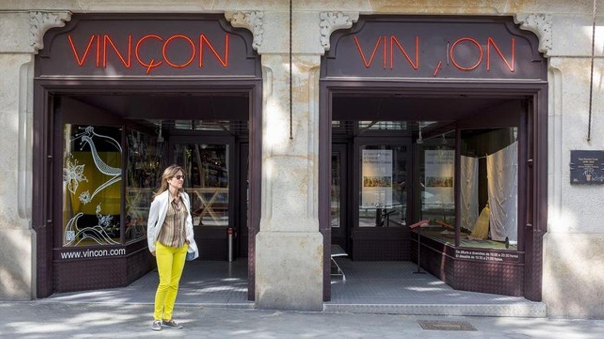 La fachada de la tienda Vinçon, en paseo de Gràcia