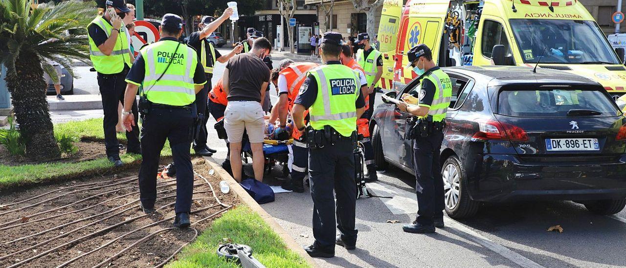 Una actuación del 061 en un accidente de patinete, objeto de esta información. IB-SALUT