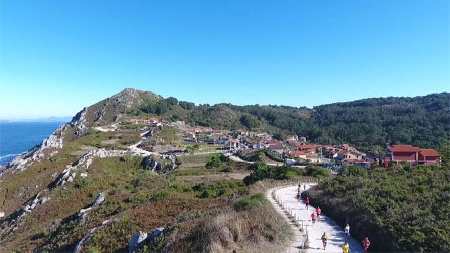 La media maratón de la Costa da Vela, a vista de dron