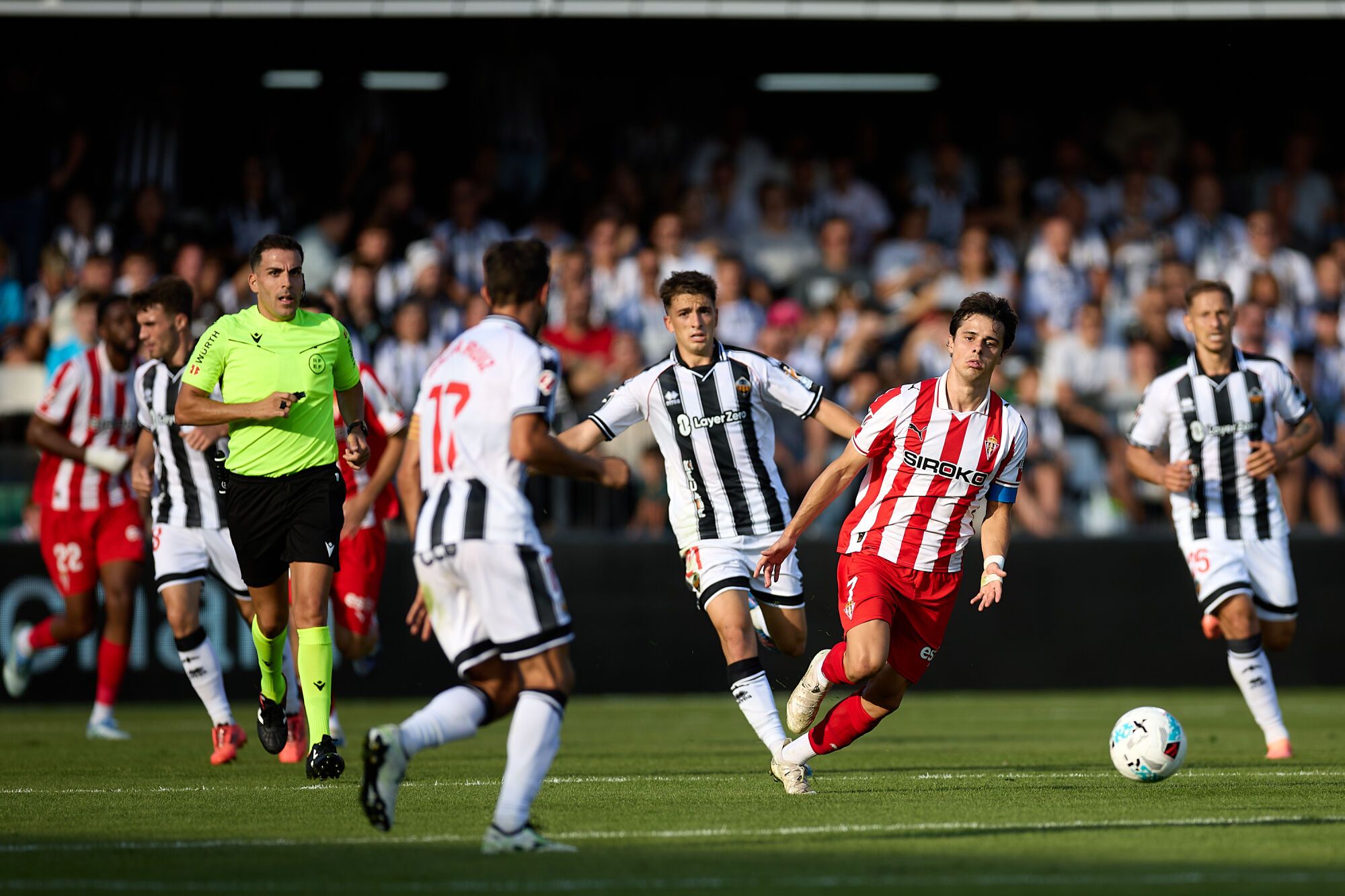 Fútbol. Partido correspondiente a la jornada 8 de Segunda División temporada 2025-2026 entre el CD Castellón y el Sport. Gijón. Nou Estadi Castalia