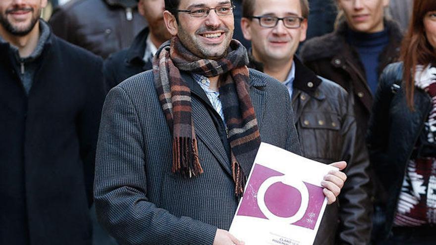 José Manuel Prieto, presentando su candidatura. // R. Grobas