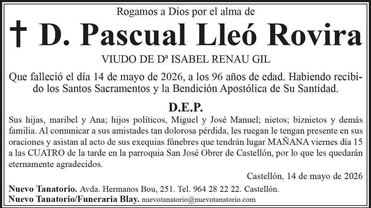 D. Pascual Lleó Rovira