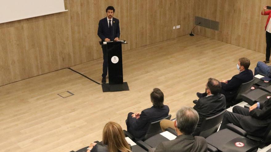 El conseller Damià Calvet en la presentació del PDU del Baix Nord