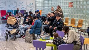 Las urgencias pediátricas del Hospital de la Santa Creu i Sant Pau, este viernes.