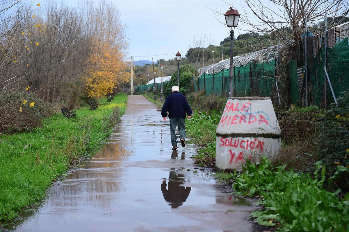FOTOGALERÍA | Aguas fecales en uno de los paseos del río de Plasencia