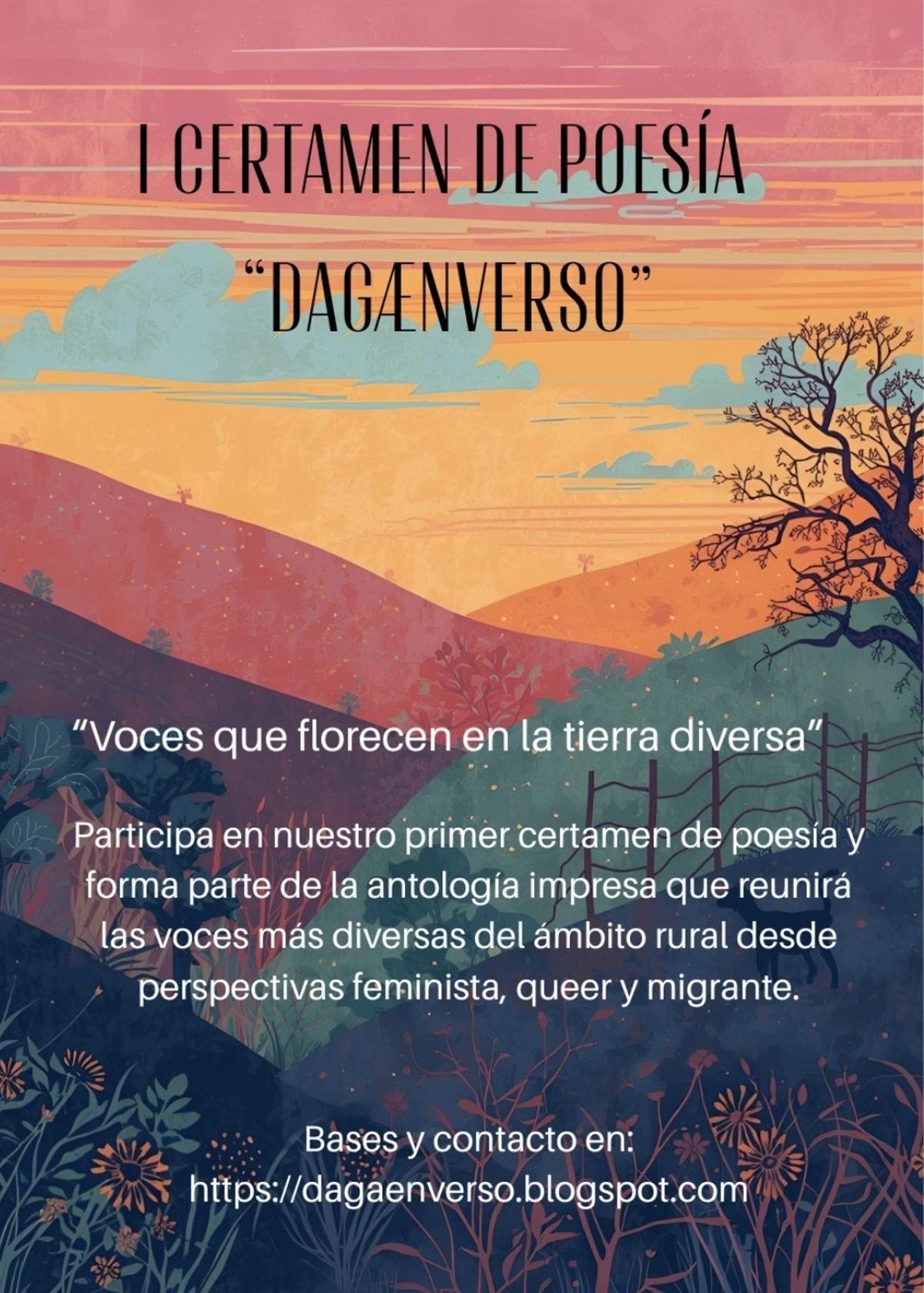 Cartel oficial del certamen de poesía.