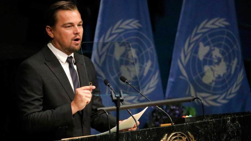 DiCaprio, en su intervención en la ONU.