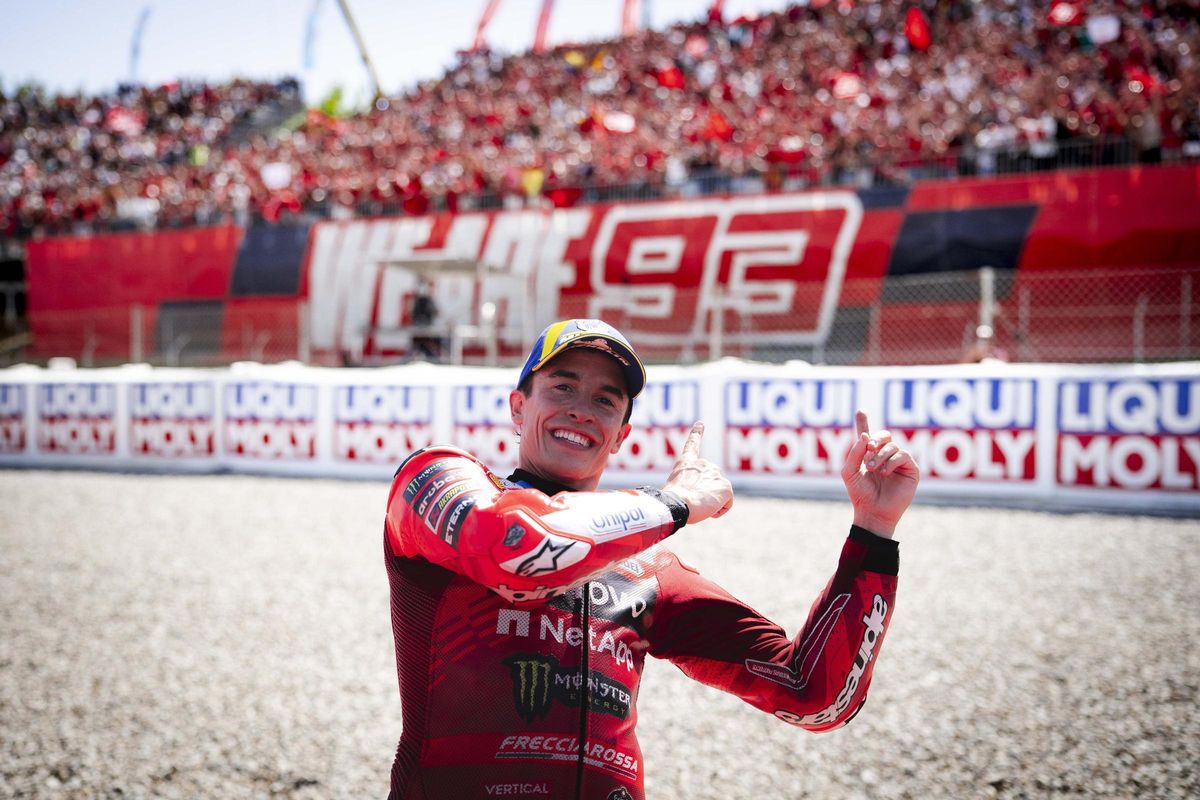 Marc Márquez (Ducati) volvió a mostrarse intratable, hoy, en Montmeló. Marc Márquez (Ducati) volvió a mostrarse intratable, hoy, en Montmeló.
