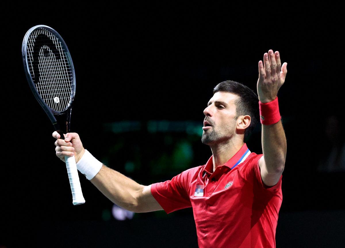 Novak Djokovic, en la Copa Davis de Málaga