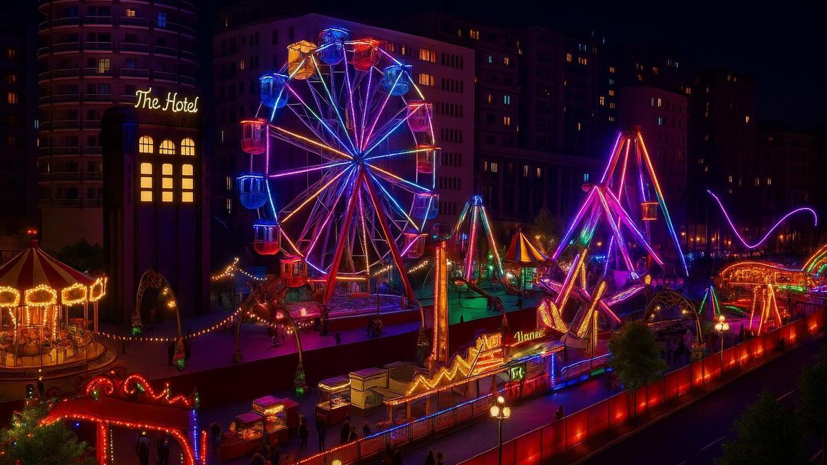 Así será la feria de atracciones de Santa Catalina en la Navidad 2025.