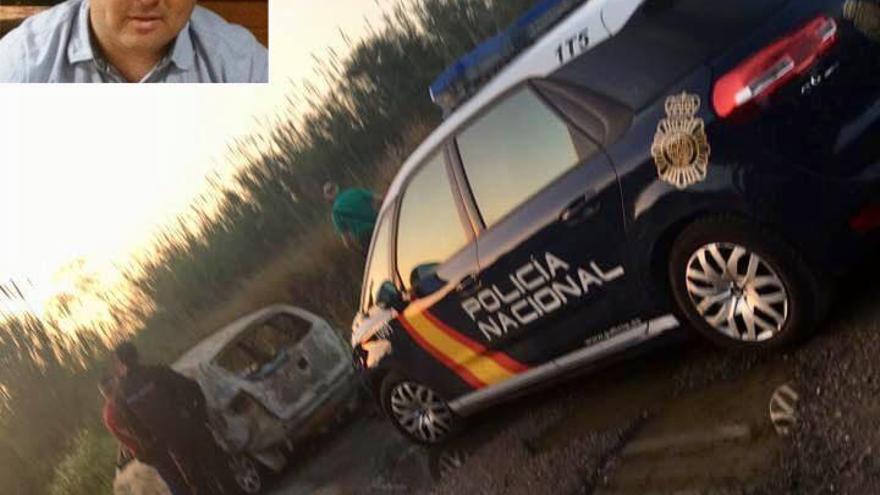 El vehículo de la víctima se encontró calcinado en la zona de Las Castañetas.