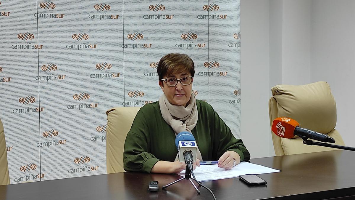 Francisca Carmona, durante la rueda de prensa.