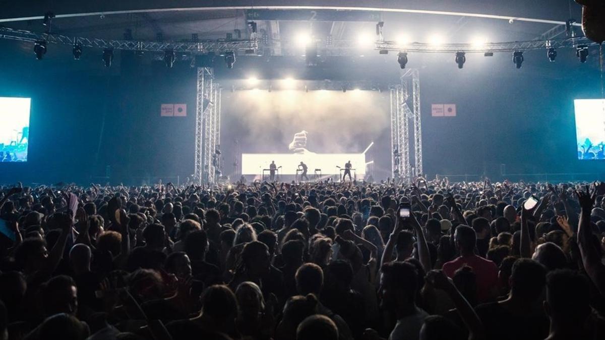 Un momento de la actuación de Moderat en SonarClub.