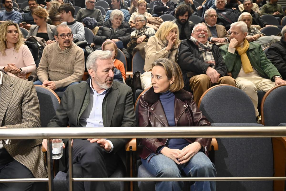 Jorge Azcón y Cuca Gamarra, este viernes en Cuarte de Huerva.