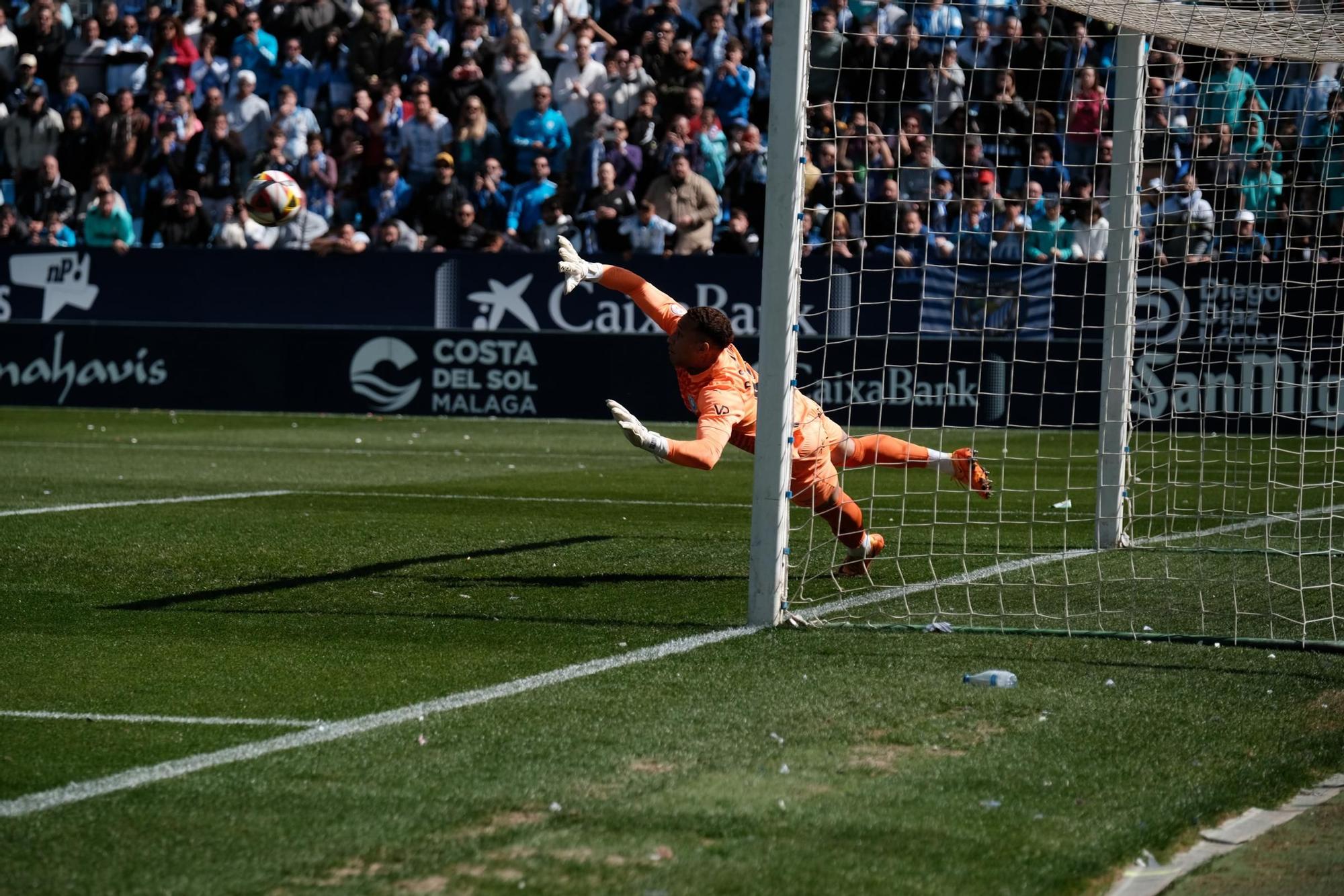 Una imagen del Málaga CF - UD Ibiza disputado en La Rosaleda.