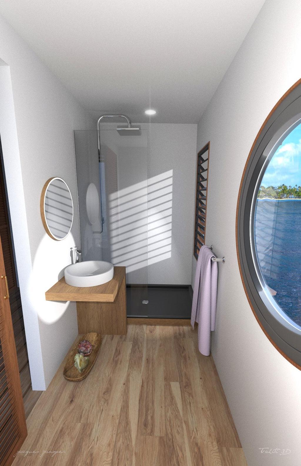 Así es uno de los baños.