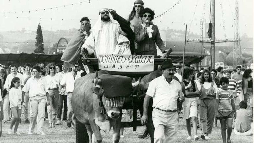 Celebración del Día de Asturias en La Morgal, en 1988.