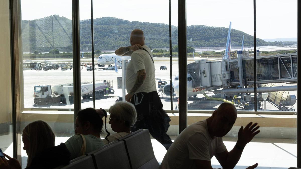 The interior of Ibiza airport in September 2025.