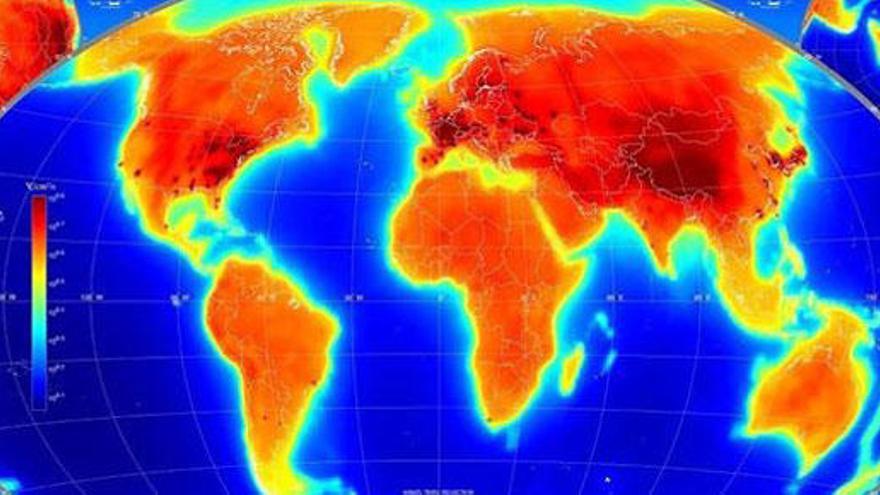 El mapa de radiactividad de la Tierra.