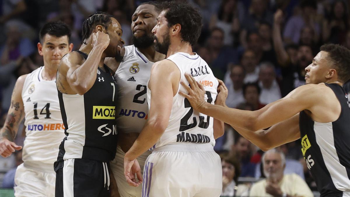 La brutal tangana entre el Madrid y el Partizán