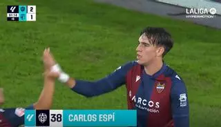 El 3-1 del Levante UD en el Levante UD 1-1 Burgos de la jornada 17 de LaLiga Hypermotion