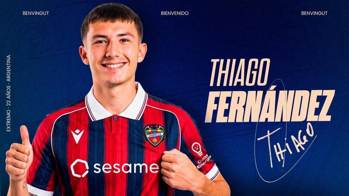 Oficial: Así ha anunciado el Levante UD el fichaje de Thiago Fernández