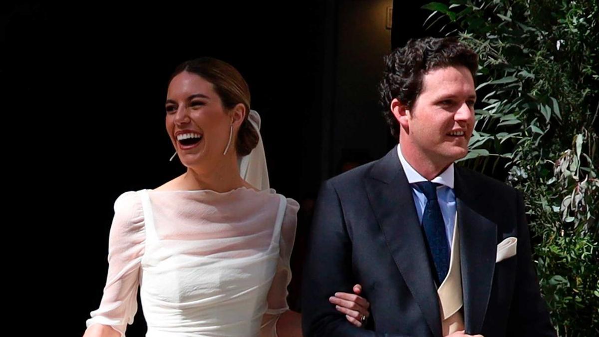 El detalle del vestido de novia de Myriam Gonzalo en su boda con Luis Domecq: vinculados tanto al mundo del negocio como al de la hípica y el toro