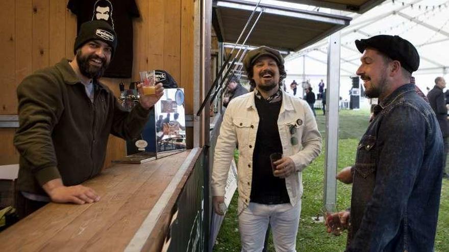 La Feria de la Cerveza, ayer por la tarde, en Langreo.