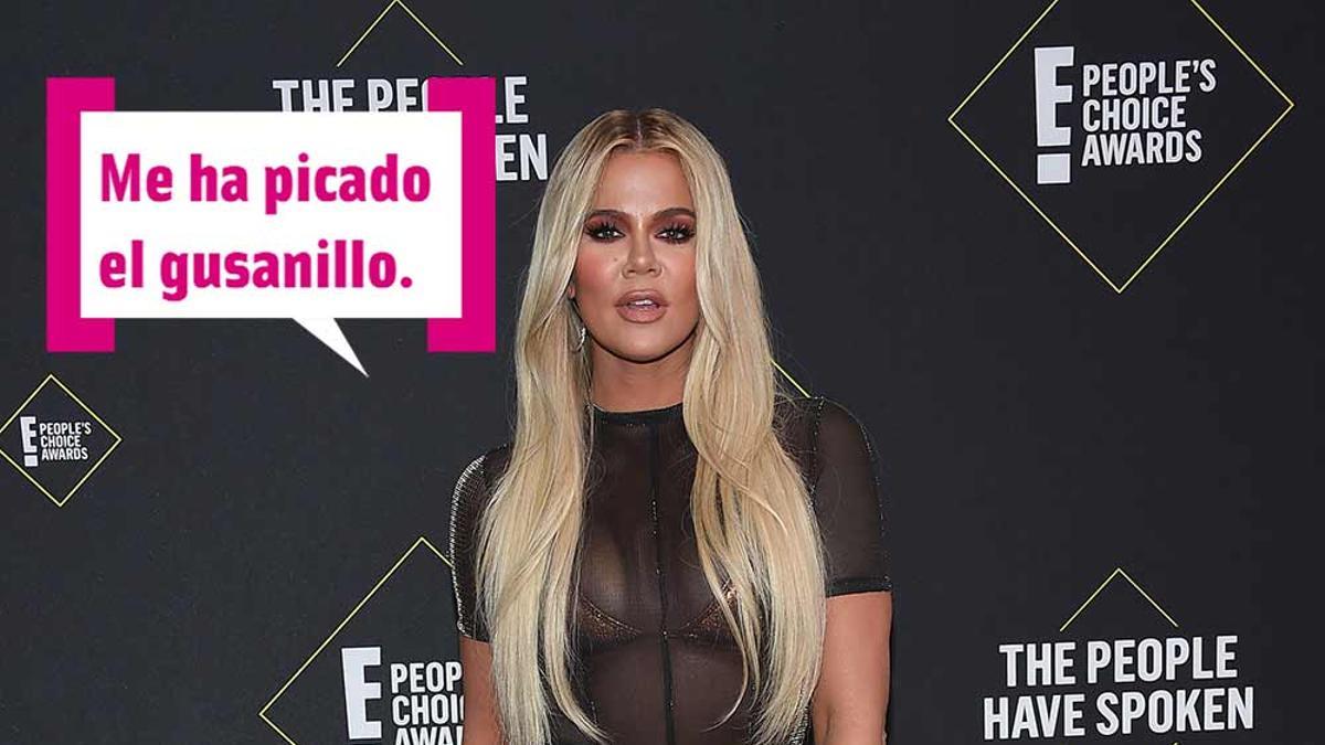 Khloe Kardashian con bocadillo Cuore en los premios People Choice Awards