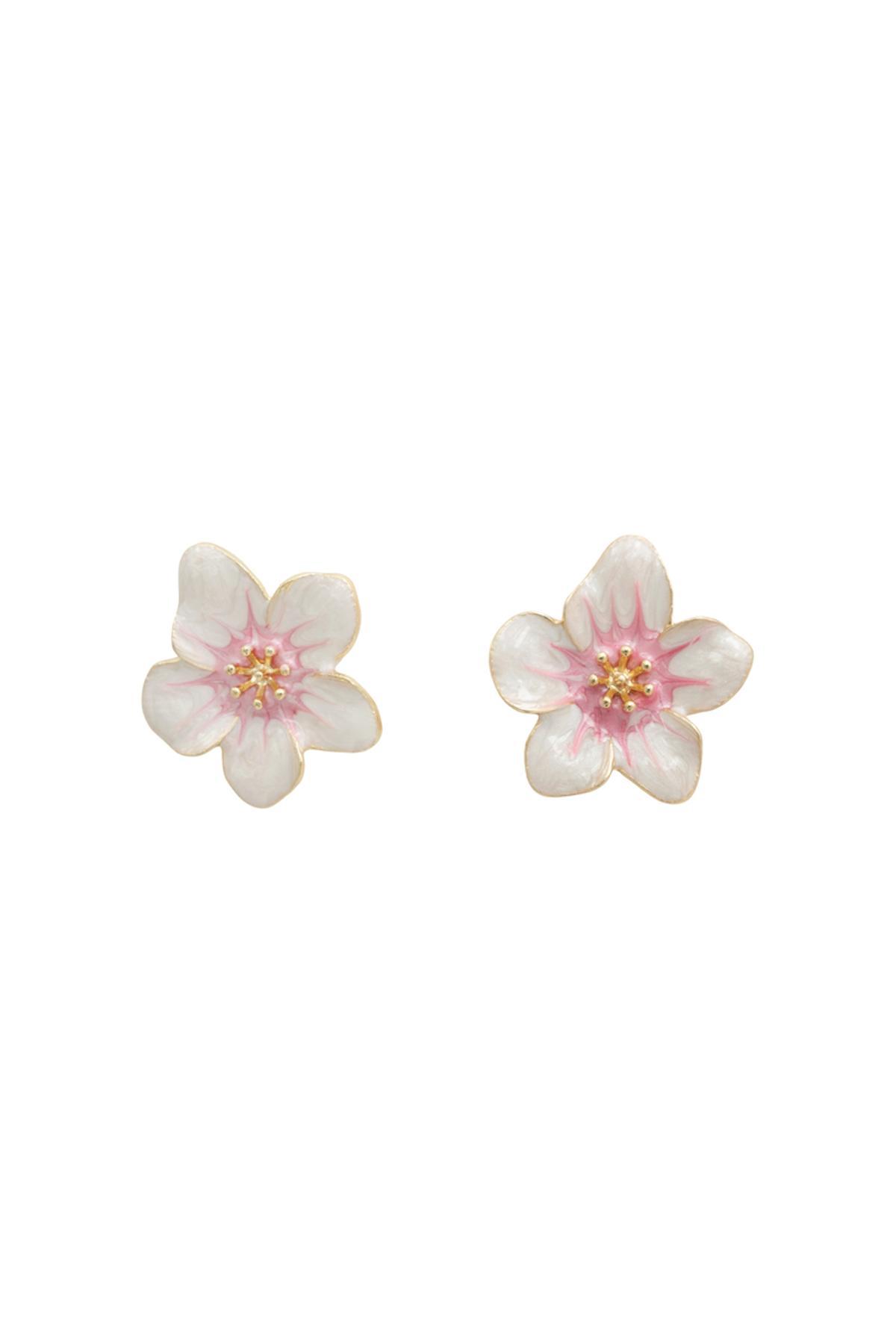 Pendientes motivo floral.