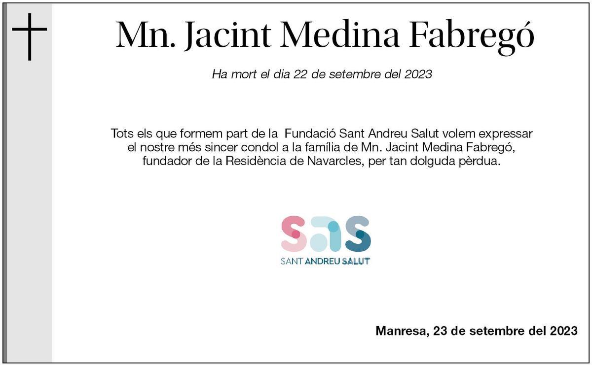 Mn Jacint Medina Fabregó