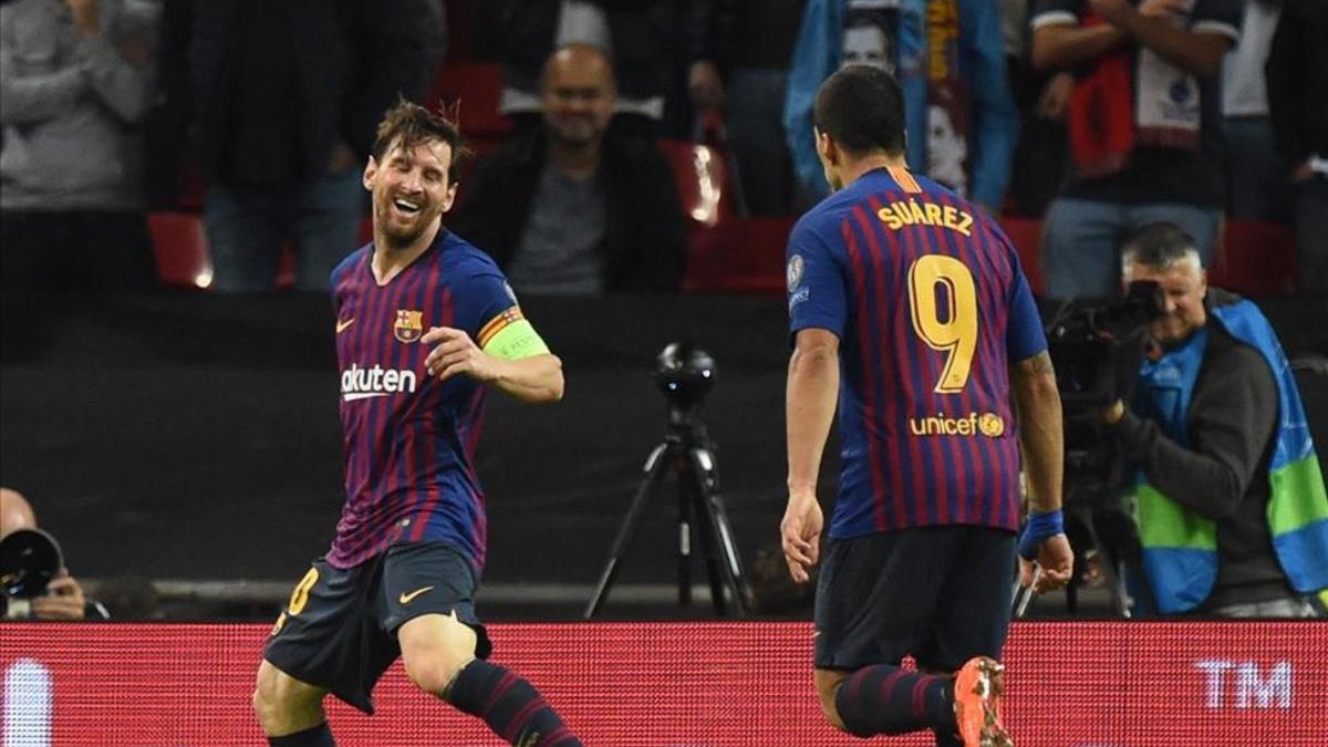 Lionel Messi fue la figura del Barcelona en el partido ante el Tottenham