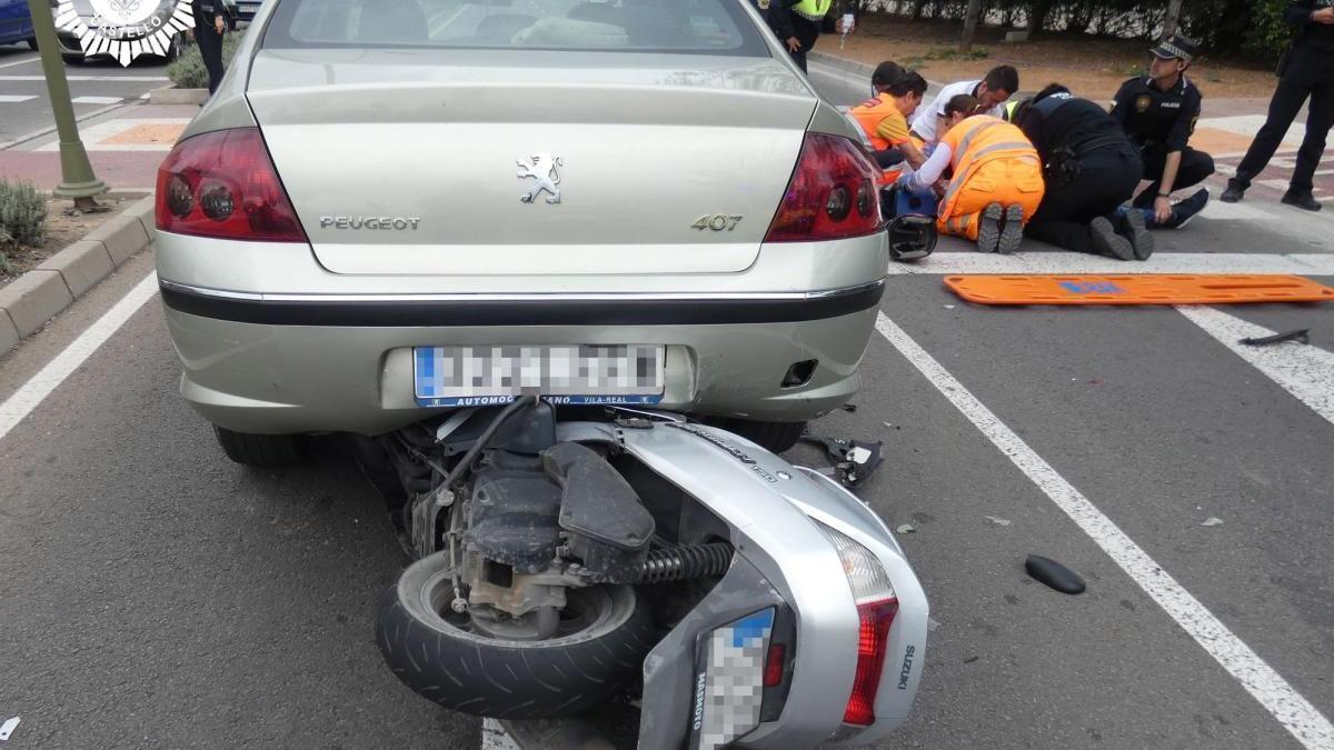 Muy grave un motorista tras un accidente en Castelló