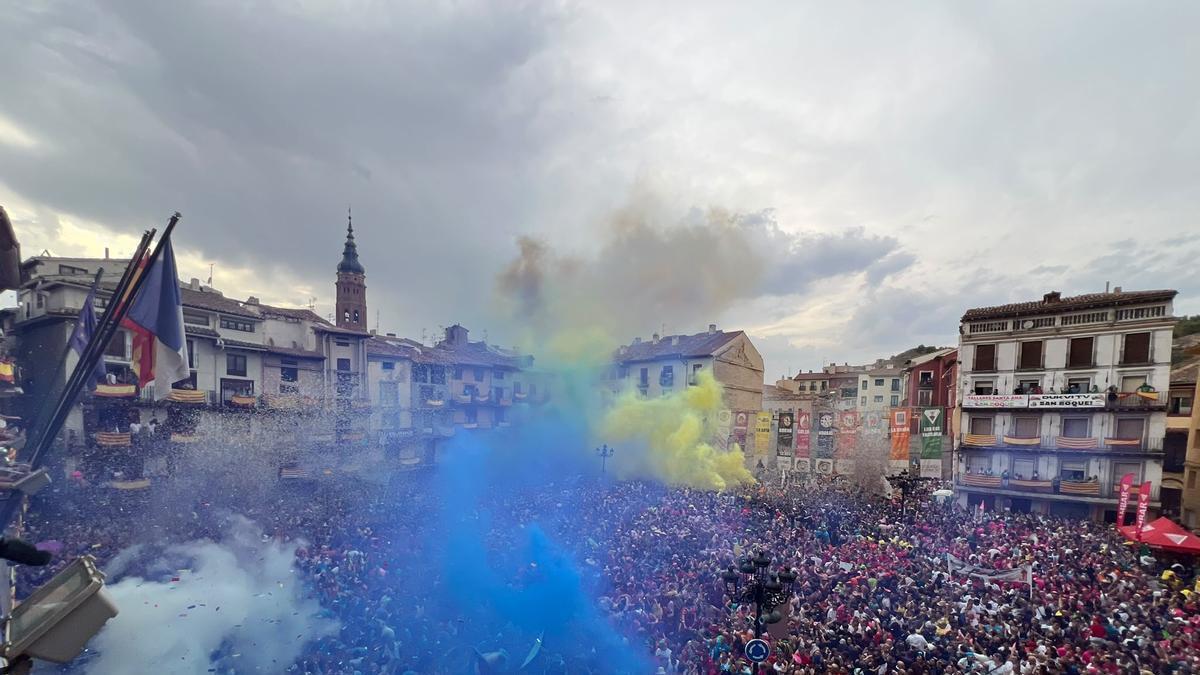 Un momento del pregón en honor a San Roque, en Calatayud.