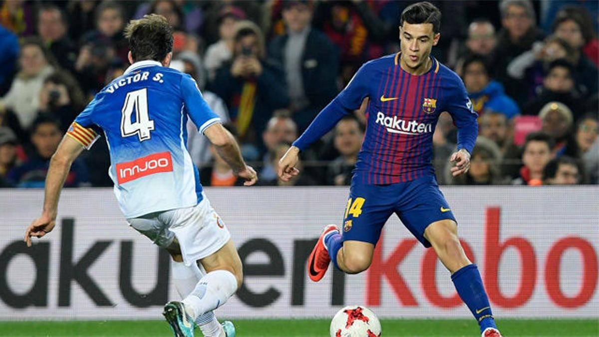 LACOPA | Barça-Espanyol (2-0) | El primer detalle de calidad de Coutinho con la camiseta del Barça