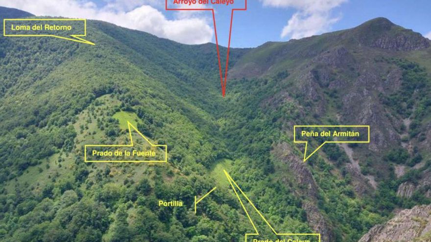 Zona del monte que recuperan los vecinos de Parada la Vieja.