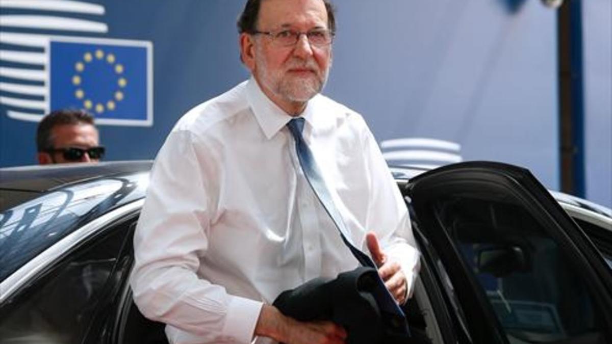 Mariano Rajoy, el jueves, en Bruselas.