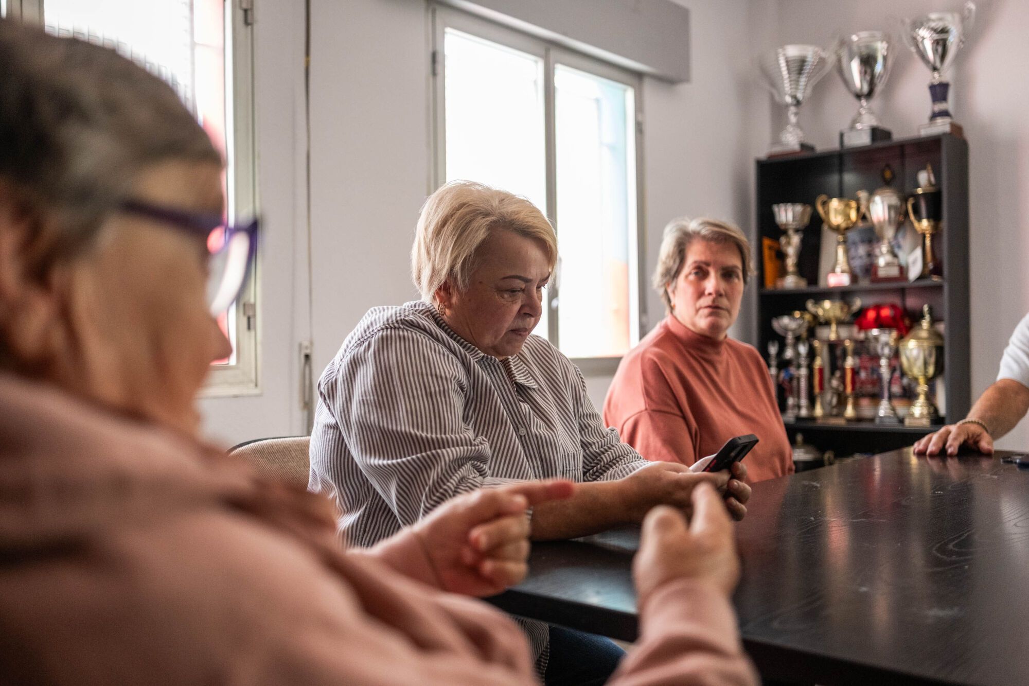 Vecinos de las viviendas del Patronato de La Candelaria, en Santa Cruz de Tenerife.