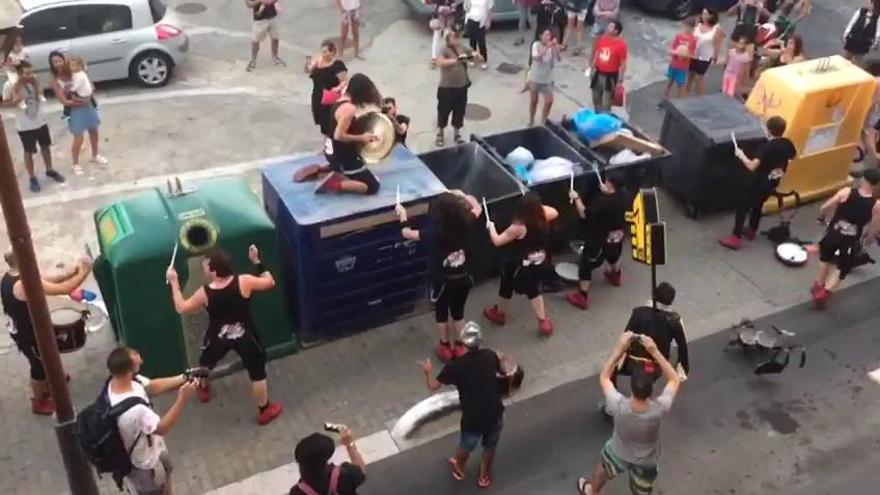 Música en los contenedores de basura de Arrecife